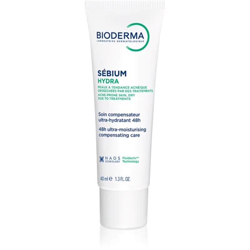 Bioderma Sébium Hydra vlažilna krema za izsušeno in razdraženo kožo zaradi zdravljenja aken 40 ml