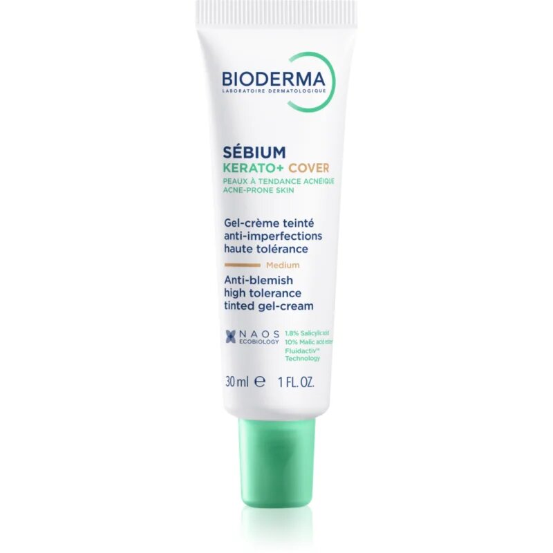 Bioderma Sébium Kerato+ Cover matirajoča tonirana krema proti nepravilnostim na aknasti koži 30 ml