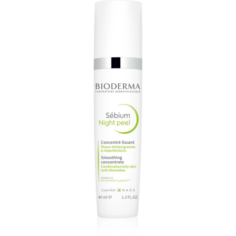 Bioderma Sébium Night Peel gladilni eksfoliacijski serum proti nepravilnostim na koži 40 ml