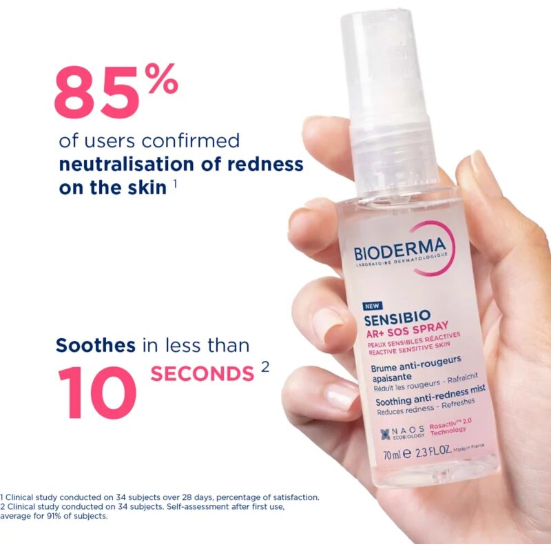 Bioderma Sensibio AR+ SOS Spray pomirjajoče pršilo proti rdečici na obrazu 70 ml