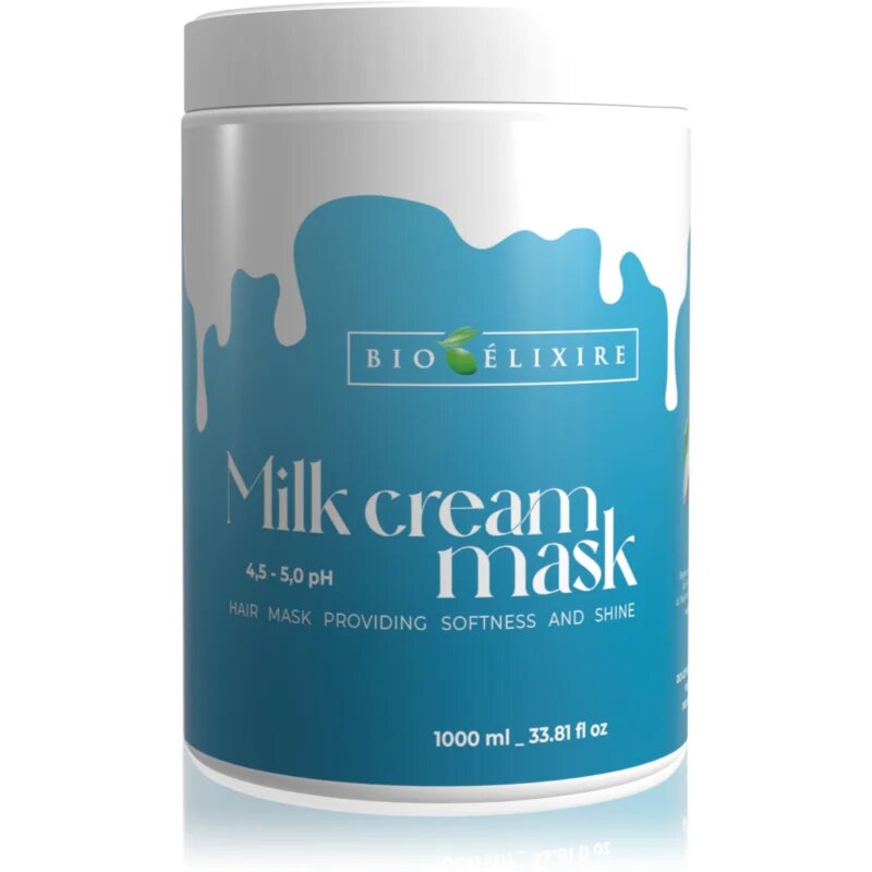Bioélixire Milk Cream maska za sijaj in mehkobo las 1000 ml