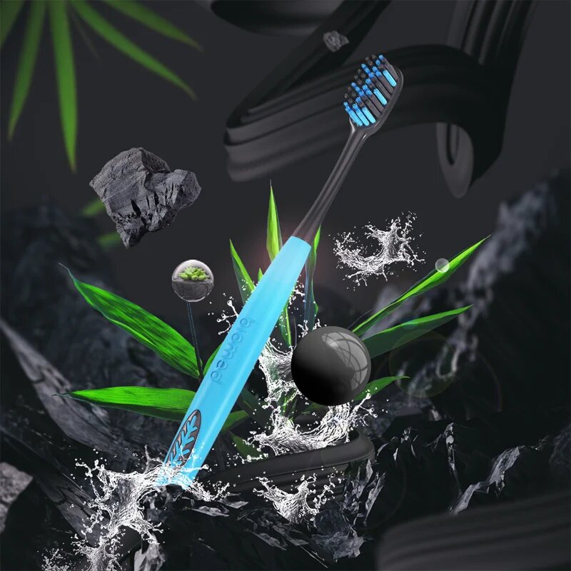 Biomed Black Charcoal zobne ščetke medium 3 kos