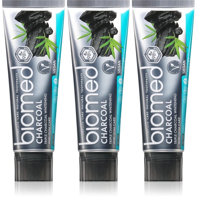 Biomed Charcoal zobna pasta za beljenje zob z aktivnim ogljem