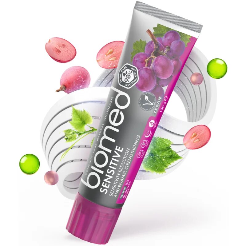 Biomed Sensitive bioaktivna zobna pasta za zmanjšanje občutljivosti zob in zdrave dlesni 100 g