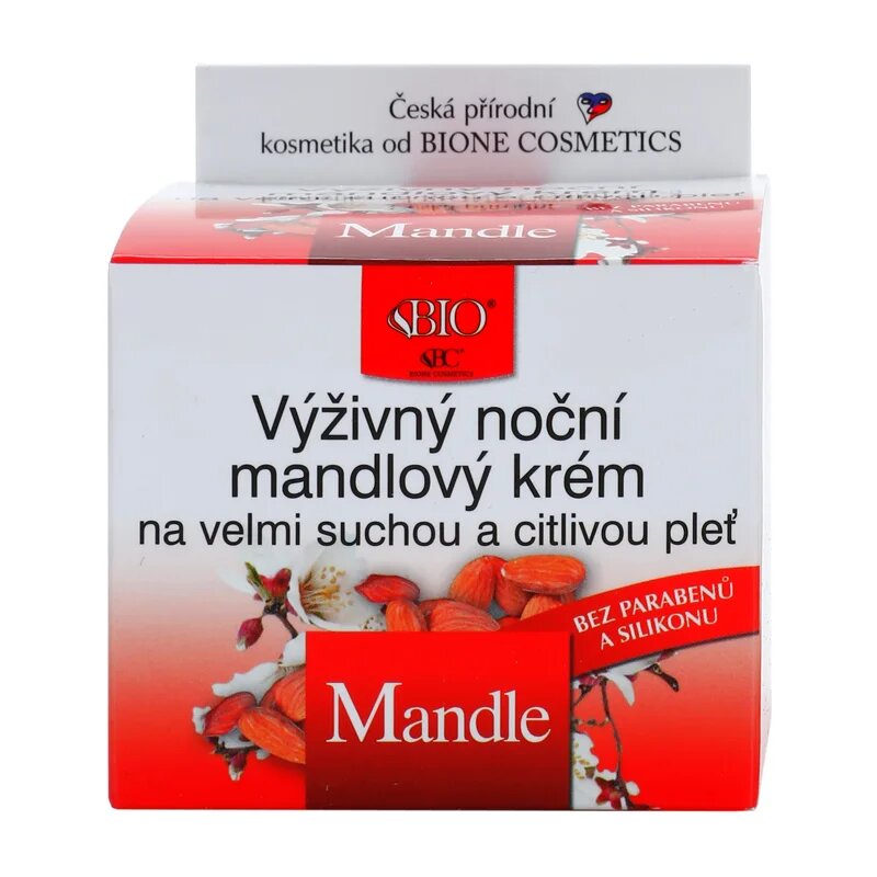 Bione Cosmetics Almonds hranilna nočna krema za zelo suho in občutljivo kožo 51 ml