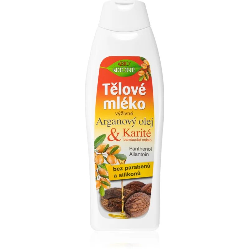 Bione Cosmetics Argan Oil + Karité hranilno mleko za telo 500 ml