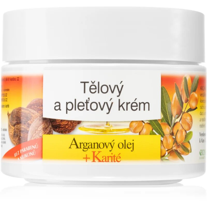 Bione Cosmetics Argan Oil + Karité krema za obraz za vso družino 260 ml