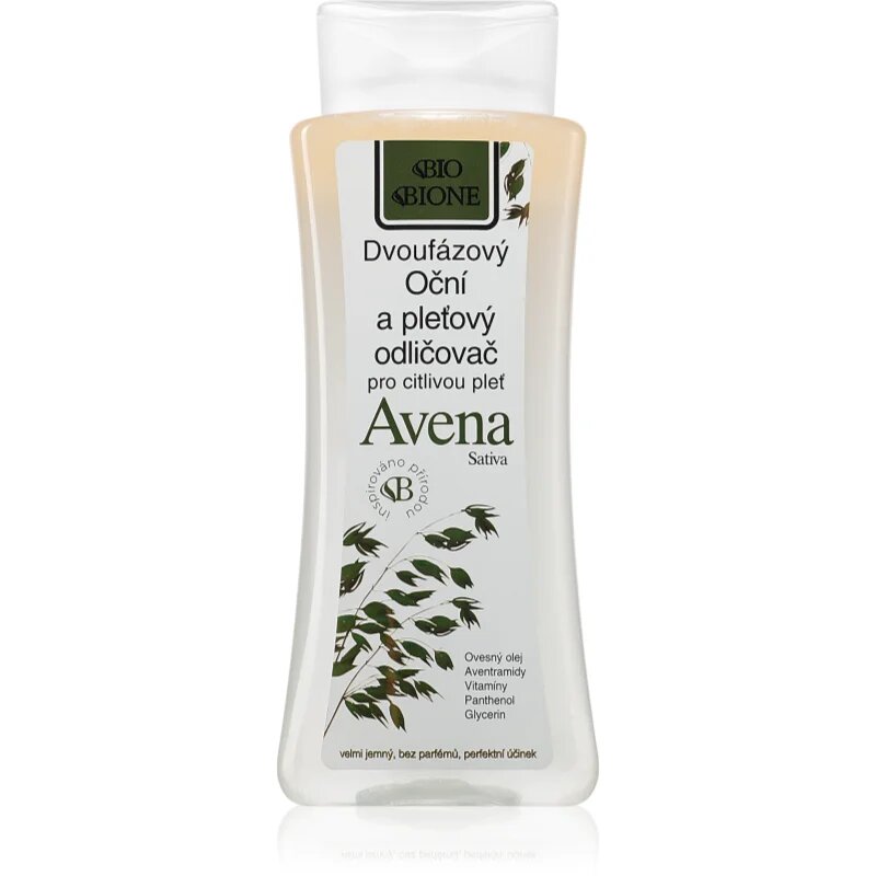 Bione Cosmetics Avena Sativa dvofazni odstranjevalec ličil za obraz in oči 255 ml
