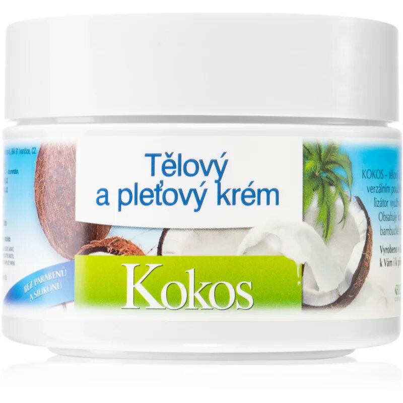 Bione Cosmetics Coconut krema za obraz za vso družino s kokosom 260 ml