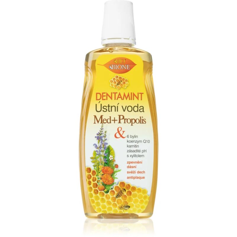 Bione Cosmetics Dentamint Honey + Propolis ustna voda okus Honey + Propolis 500 ml