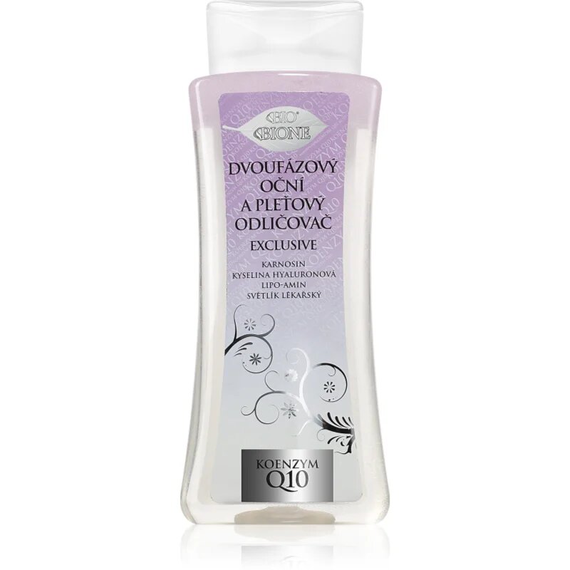 Bione Cosmetics Exclusive Q10 dvofazni odstranjevalec ličil za oči 255 ml