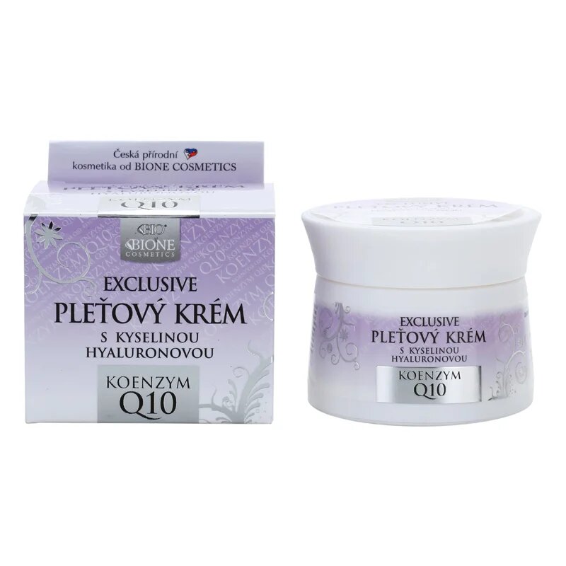 Bione Cosmetics Exclusive Q10 krema za obraz s hialuronsko kislino 51 ml