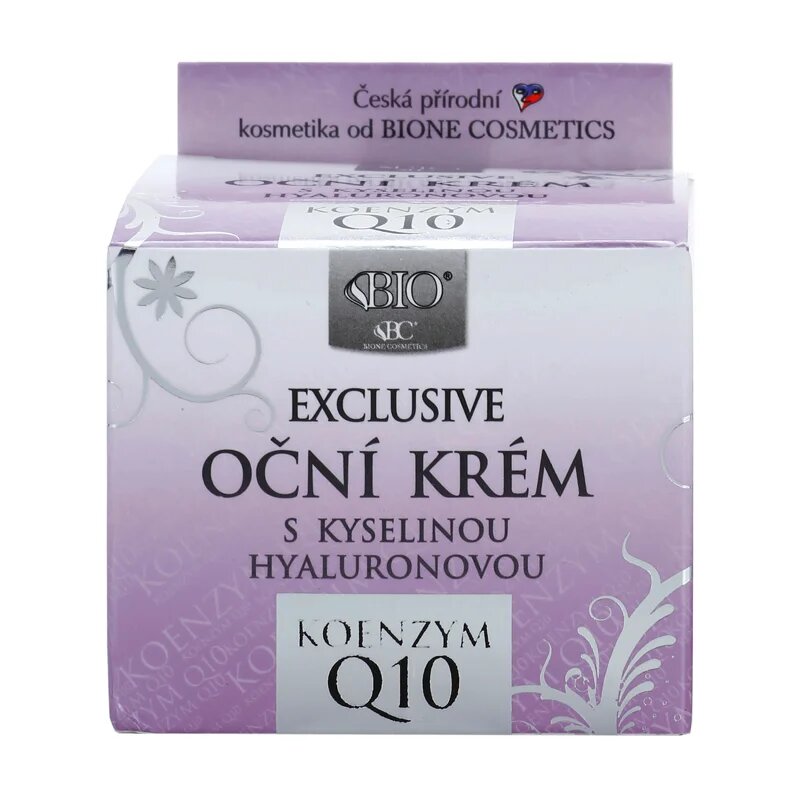 Bione Cosmetics Exclusive Q10 krema za predel okoli oči s hialuronsko kislino 51 ml