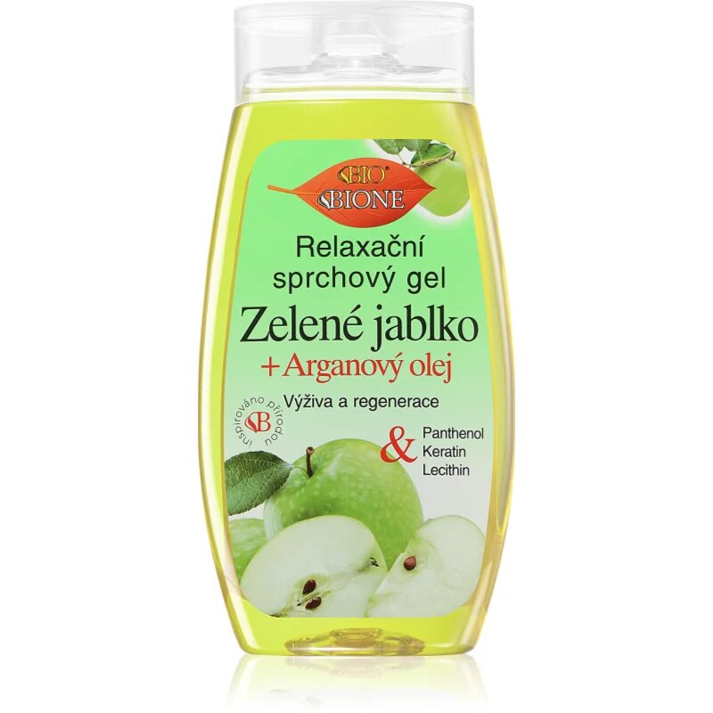 Bione Cosmetics Green Apple + Argan Oil gel za prhanje 260 ml