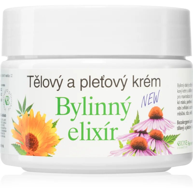 Bione Cosmetics Herbal Elixir krema za obraz in telo 260 ml