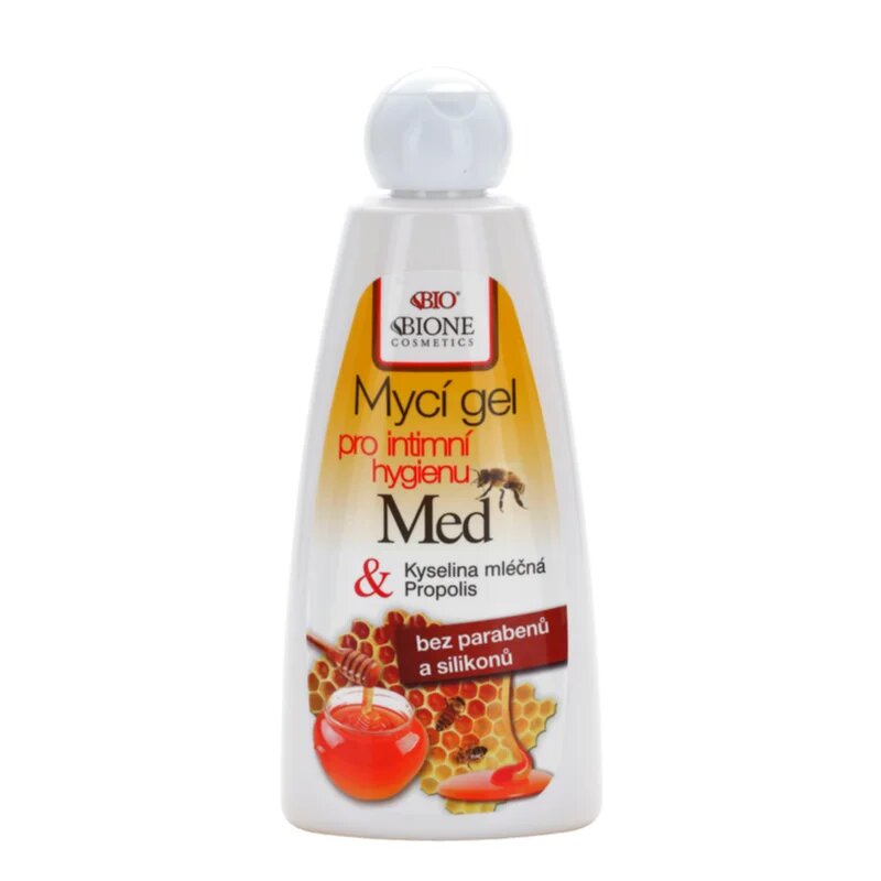 Bione Cosmetics Honey + Q10 gel za intimno higieno z matičnim mlečkom 260 ml