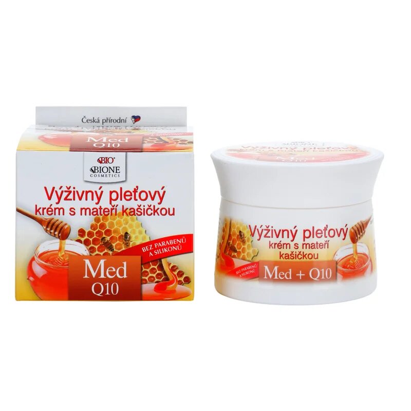 Bione Cosmetics Honey + Q10 hranilna krema z matičnim mlečkom 51 ml