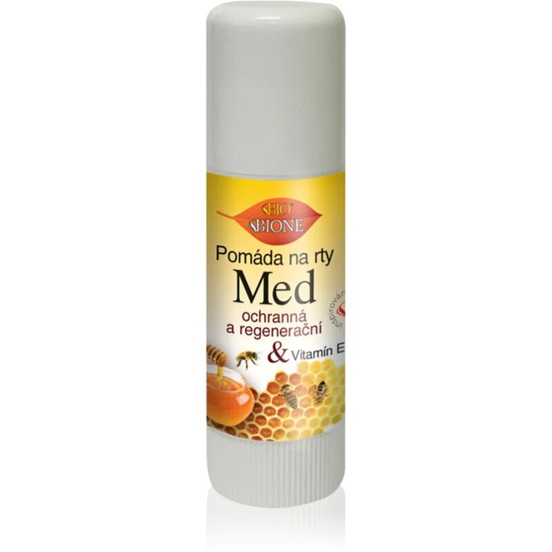 Bione Cosmetics Honey + Q10 zaščitni in regeneracijski balzam za ustnice z vitaminom E 11 ml