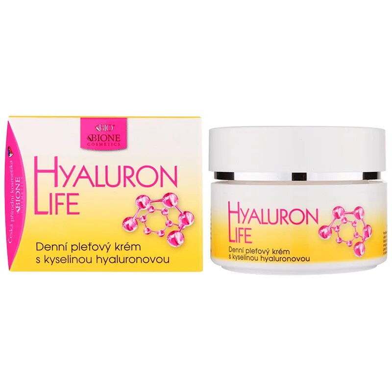 Bione Cosmetics Hyaluron Life dnevna krema za obraz s hialuronsko kislino 51 ml