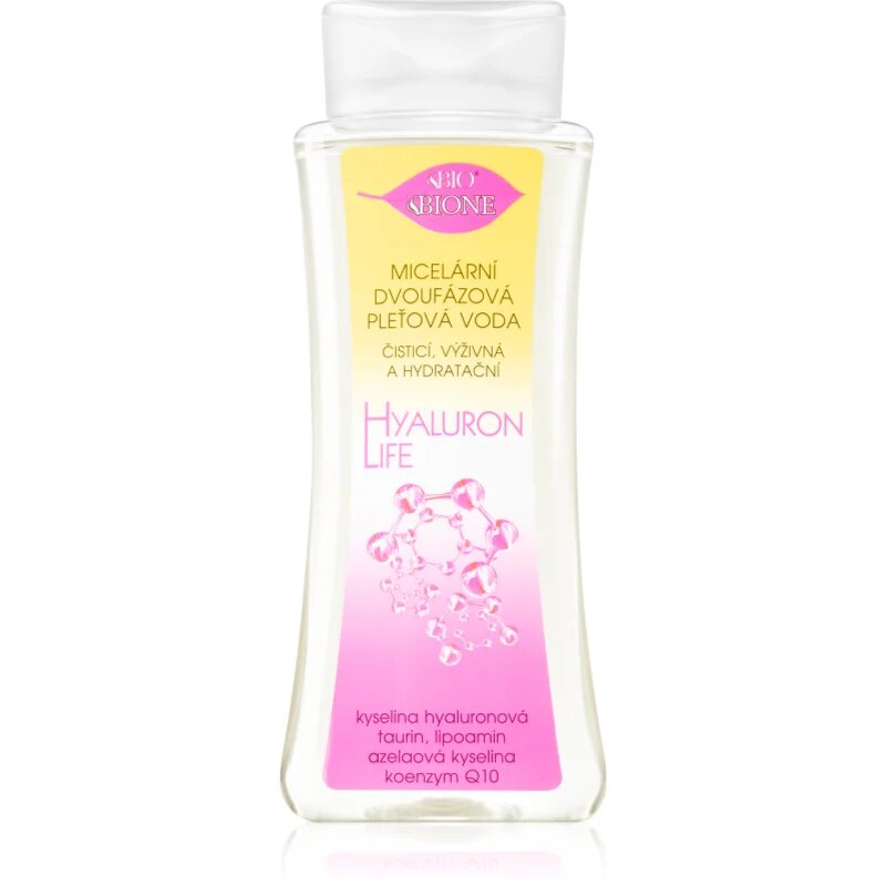 Bione Cosmetics Hyaluron Life dvofazna micelarna voda z vlažilnim učinkom 255 ml