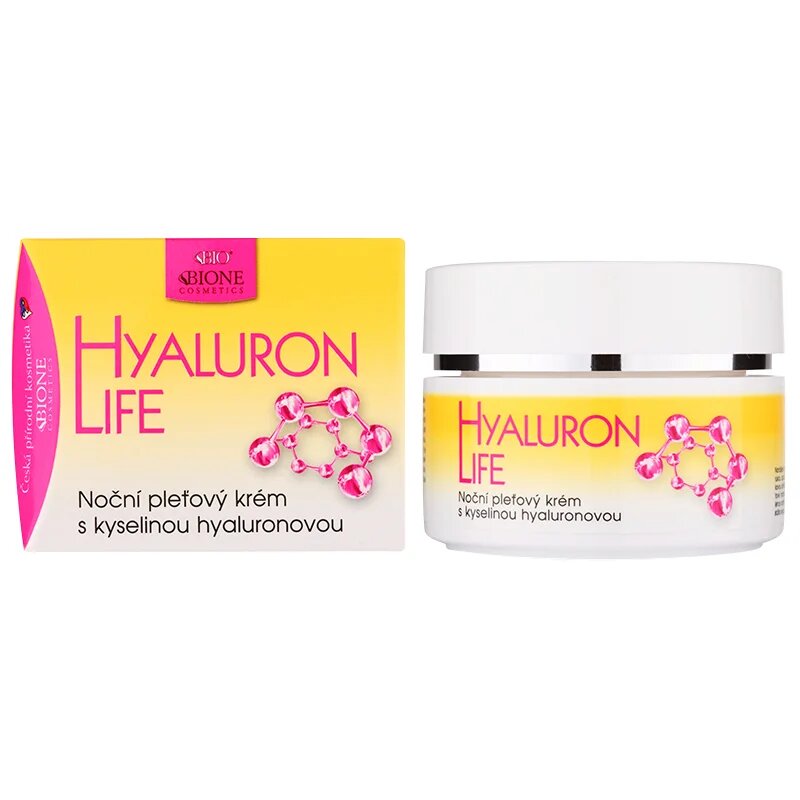 Bione Cosmetics Hyaluron Life nočna krema za obraz s hialuronsko kislino 51 ml