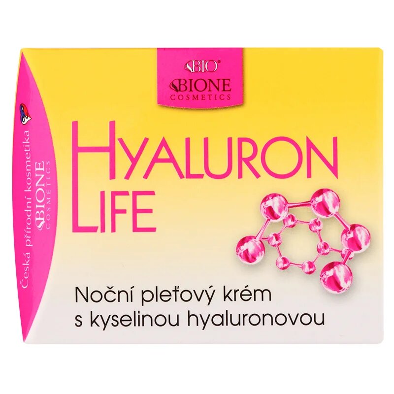 Bione Cosmetics Hyaluron Life nočna krema za obraz s hialuronsko kislino 51 ml