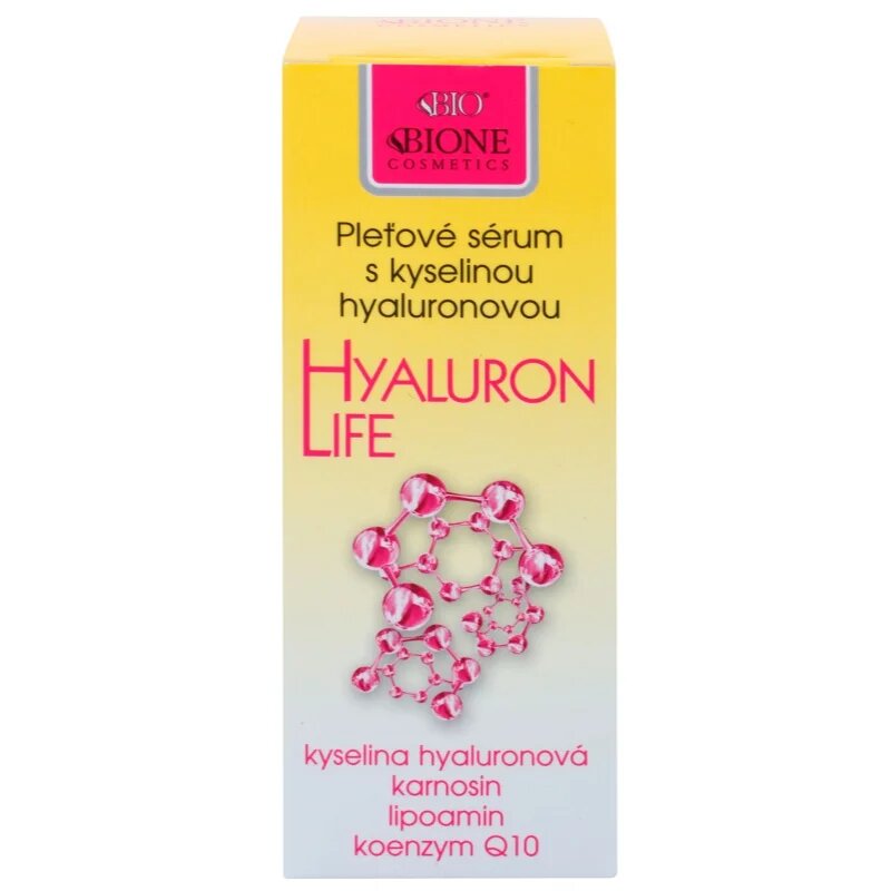 Bione Cosmetics Hyaluron Life vlažilni in hranilni serum za obraz 40 ml