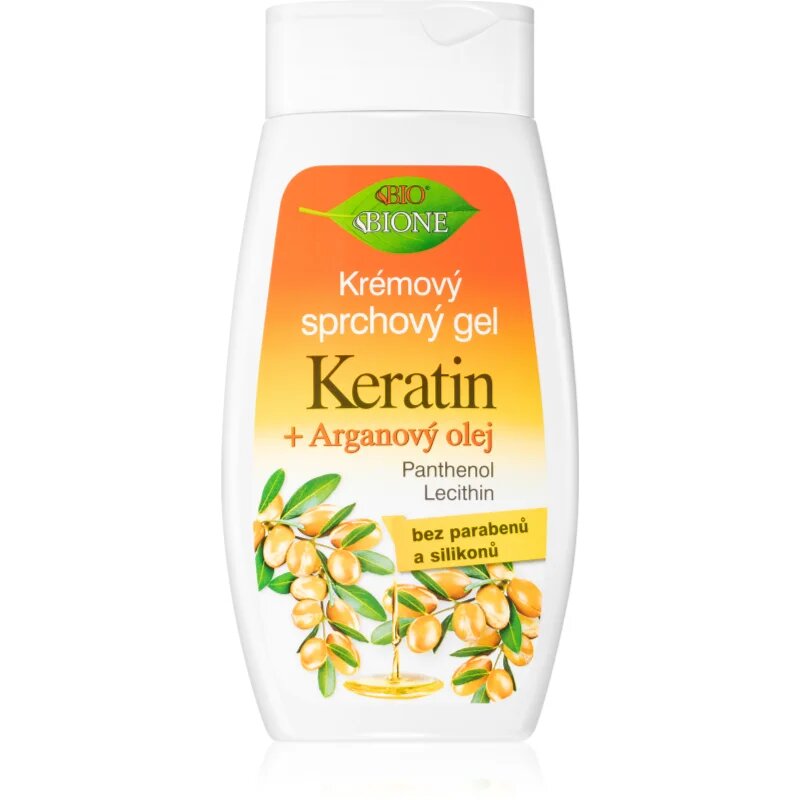 Bione Cosmetics Keratin + Argan gel za prhanje z arganovim oljem 260 ml