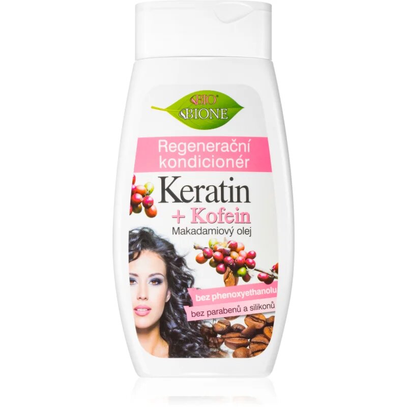 Bione Cosmetics Keratin + Caffeine regeneracijski balzam za lase 260 ml