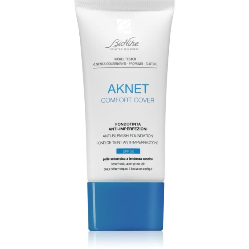 BioNike Aknet Comfort Cover prekrivni tekoči puder za problematično kožo odtenek 103 Beige 30 ml