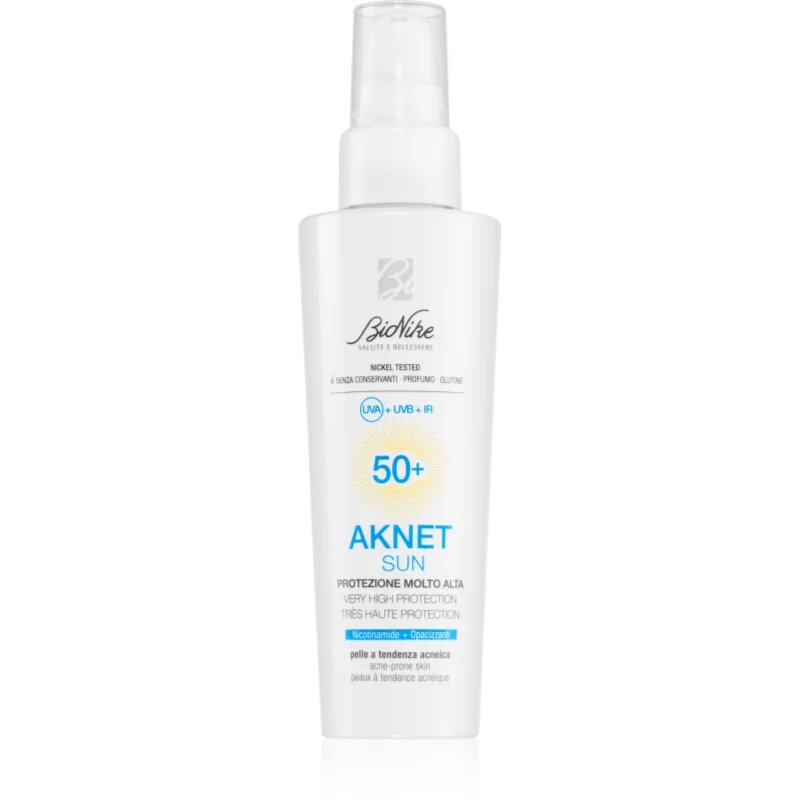 BioNike Aknet Sun zaščitna krema za obraz za aknasto kožo SPF 50+ 50 ml