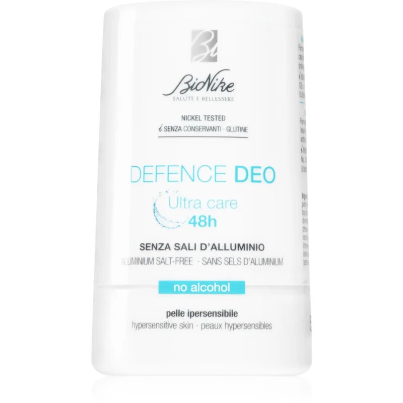 BioNike Defence Deo deodorant roll-on brez aluminijevih soli za občutljivo kožo 48h 50 ml