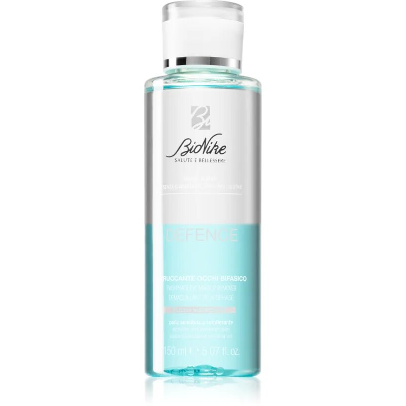 BioNike Defence dvofazni odstranjevalec ličil za okoli oči za občutljivo in netolerantno kožo 150 ml