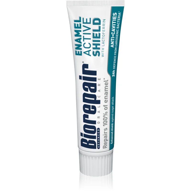 Biorepair Advanced Active Shield zobna pasta proti zobnim oblogam in za zdrave dlesni 75 ml