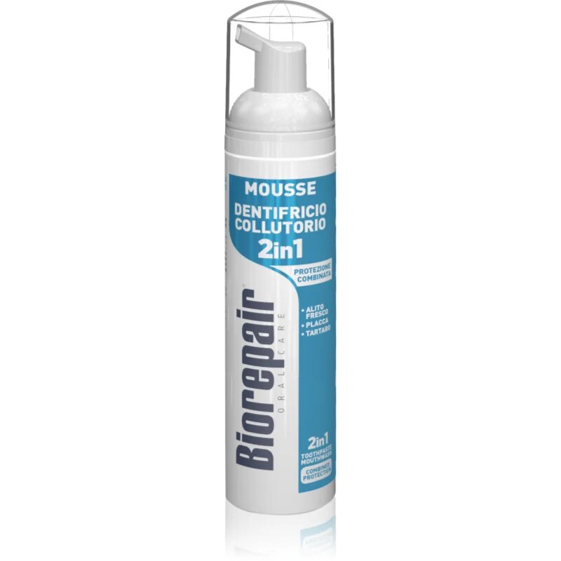 Biorepair Combined Protection 2v1 ustna pena 2v1 za čiščenje zob in dlesni brez zobne ščetke ter vode za zobe 75 ml