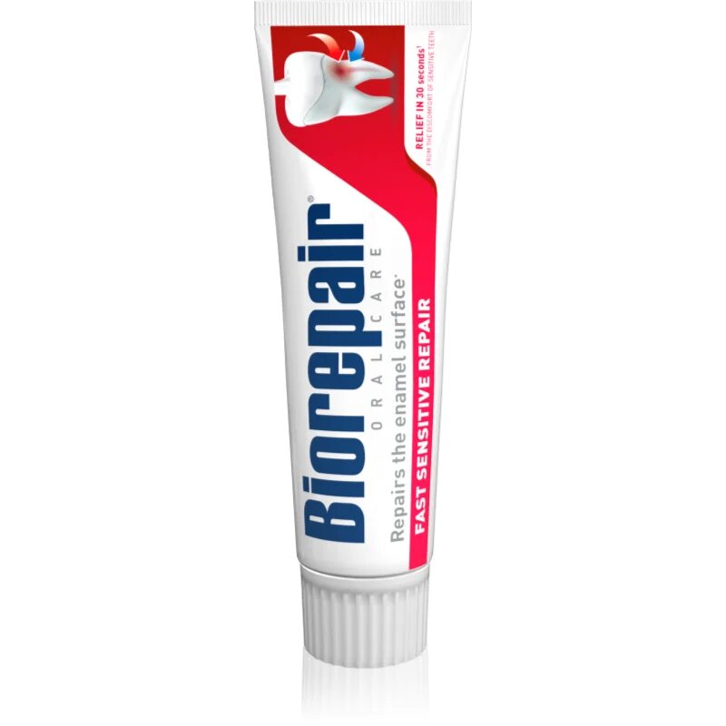 Biorepair Fast Sensitive Repair bioaktivna zobna pasta za zmanjšanje občutljivosti zob in obnovo zobne sklenine 75 ml