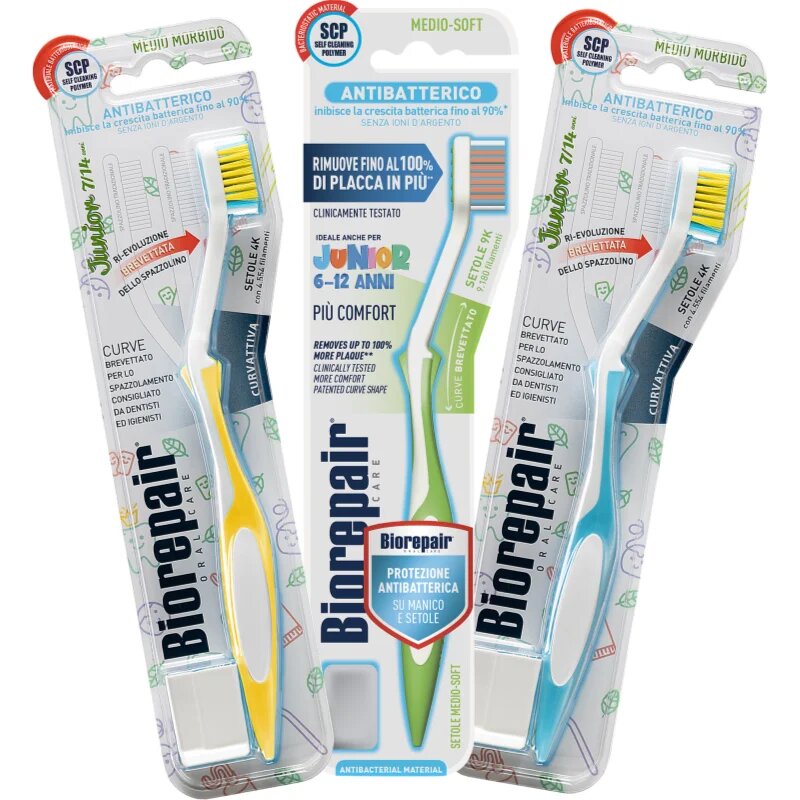 Biorepair Junior Medium/Soft zobna ščetka za otroke 6-12 1 kos