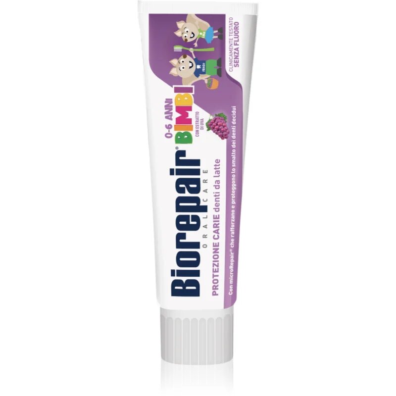 Biorepair Kids 0-6 Grape zobna pasta za otroke za obnovitev zobne sklenine Grape 50 ml