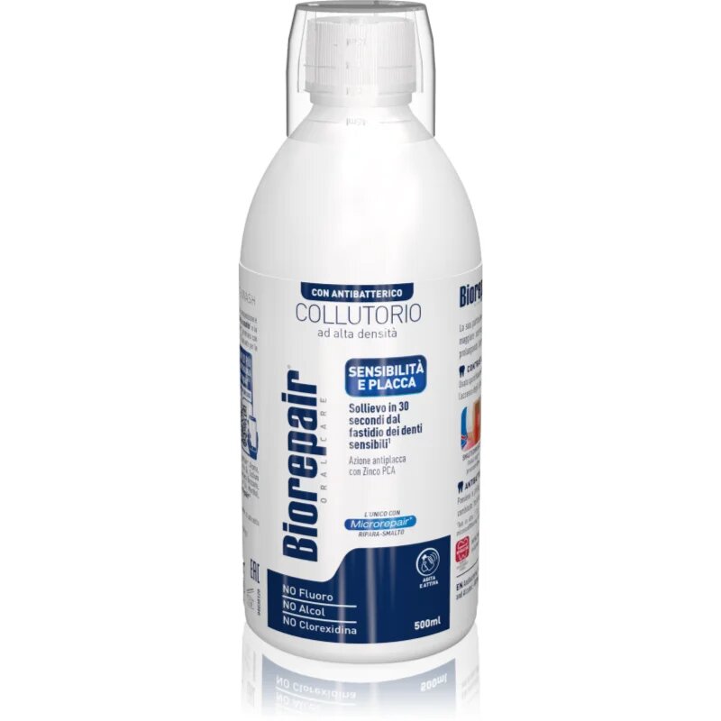 Biorepair Mouthwash 3 in 1 ustna voda proti zobnim oblogam 500 ml