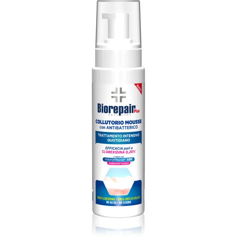 Biorepair Plus Collutorio Mousse ustna voda proti zobnim oblogam 200 ml