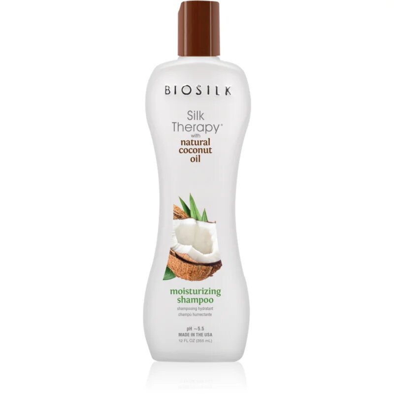 Biosilk Silk Therapy Natural Coconut Oil vlažilni šampon s kokosovim oljem 355 ml