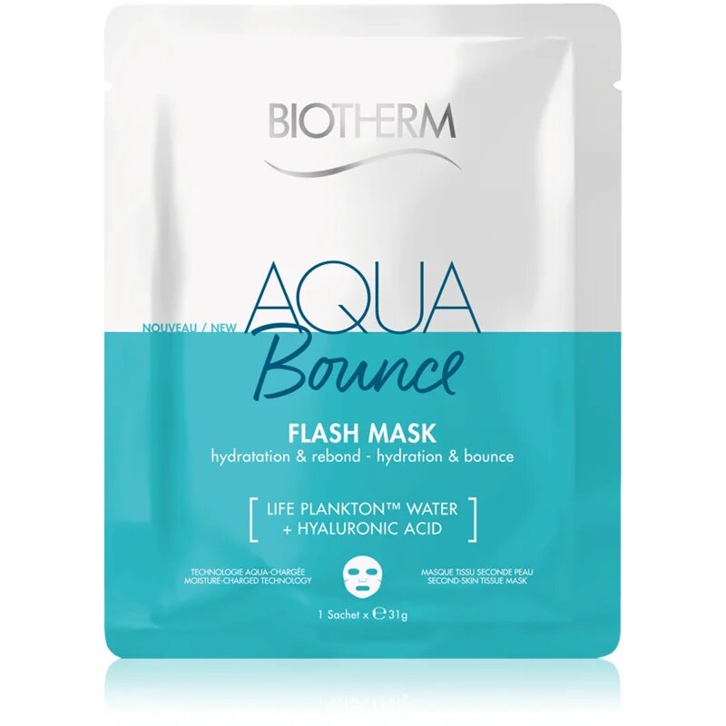Biotherm Aqua Bounce Flash Mask maska iz platna 35 g
