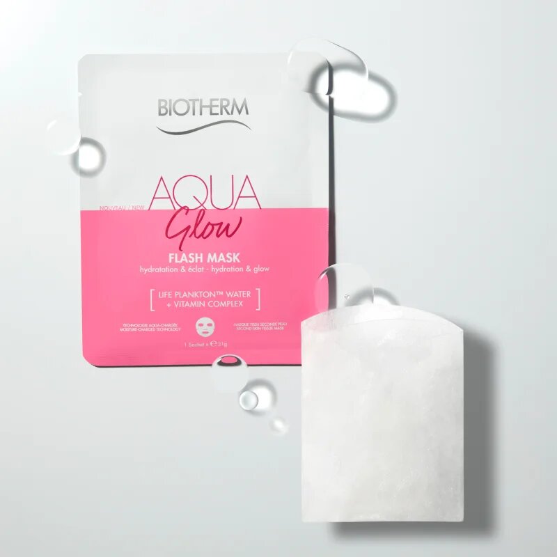 Biotherm Aqua Glow Flash Mask maska iz platna 31 g