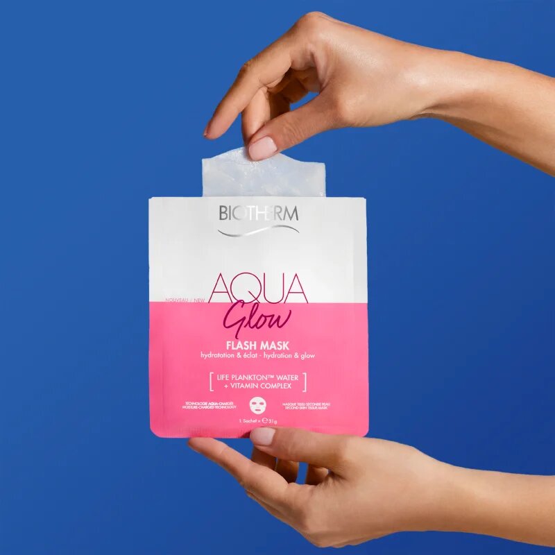Biotherm Aqua Glow Flash Mask maska iz platna 31 g