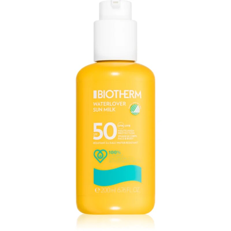 Biotherm Waterlover Sun Milk SPF 50 vodoodporno mleko za sončenje SPF 50 uniseks 200 ml