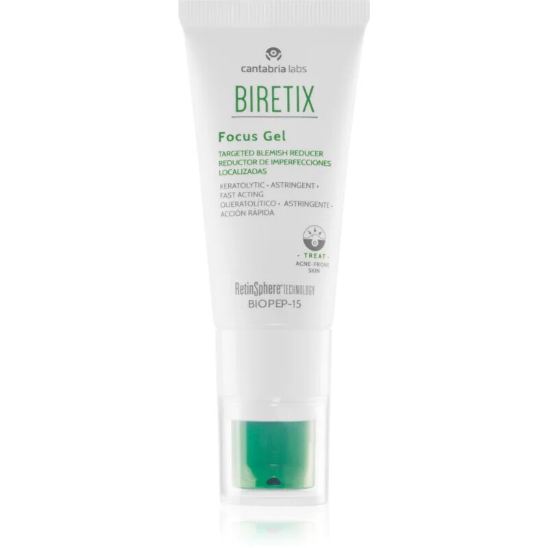 Biretix Treat Focus Gel vlažilni in pomirjevalni gel za mastno k aknam nagnjeno kožo 15 ml