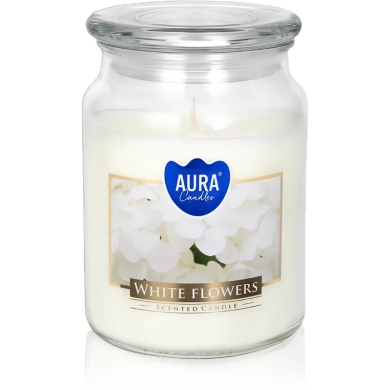 BISPOL Premium Line White Flowers dišeča sveča 500 g