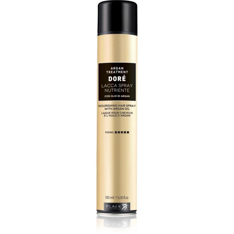 Black Professional Line DORÉ Nourishing Argan Oil Hair Spray lak za lase z ekstra močnim utrjevanjem 500 ml