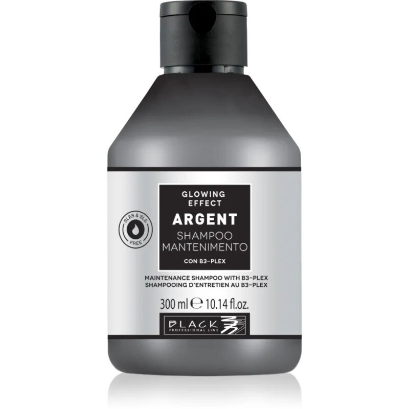 Black Professional Line Line Argent Shampoo krepilni šampon za poškodovane lase za mat lase 300 ml