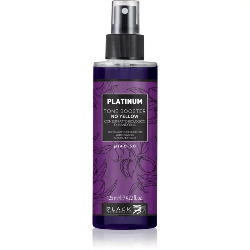 Black Professional Line Line Platinum Absolute No Yellow Booster pršilo brez spiranja za nevtralizacijo rumenih odtenkov 125 ml